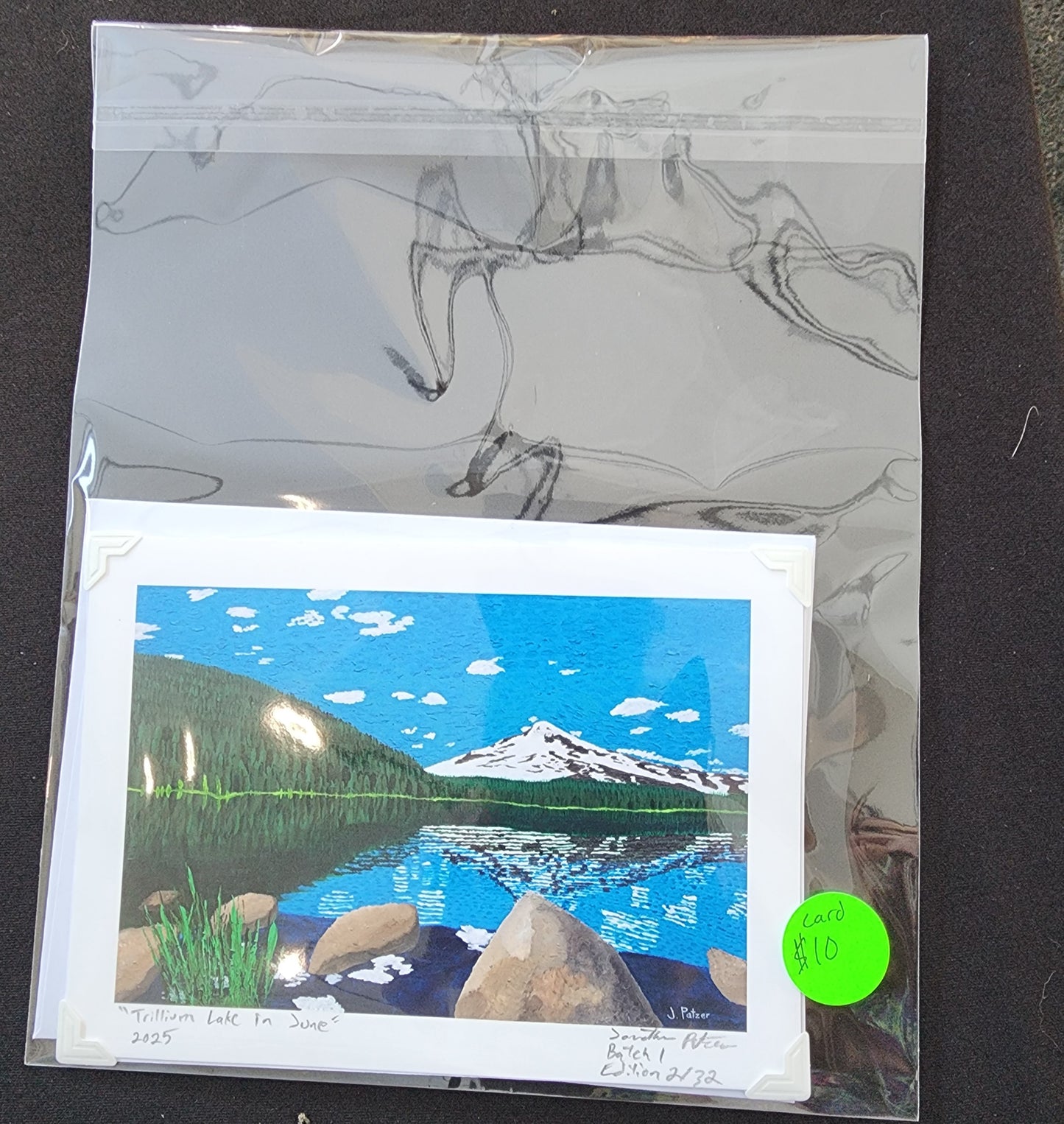 Print of "Trillium Lake in June"