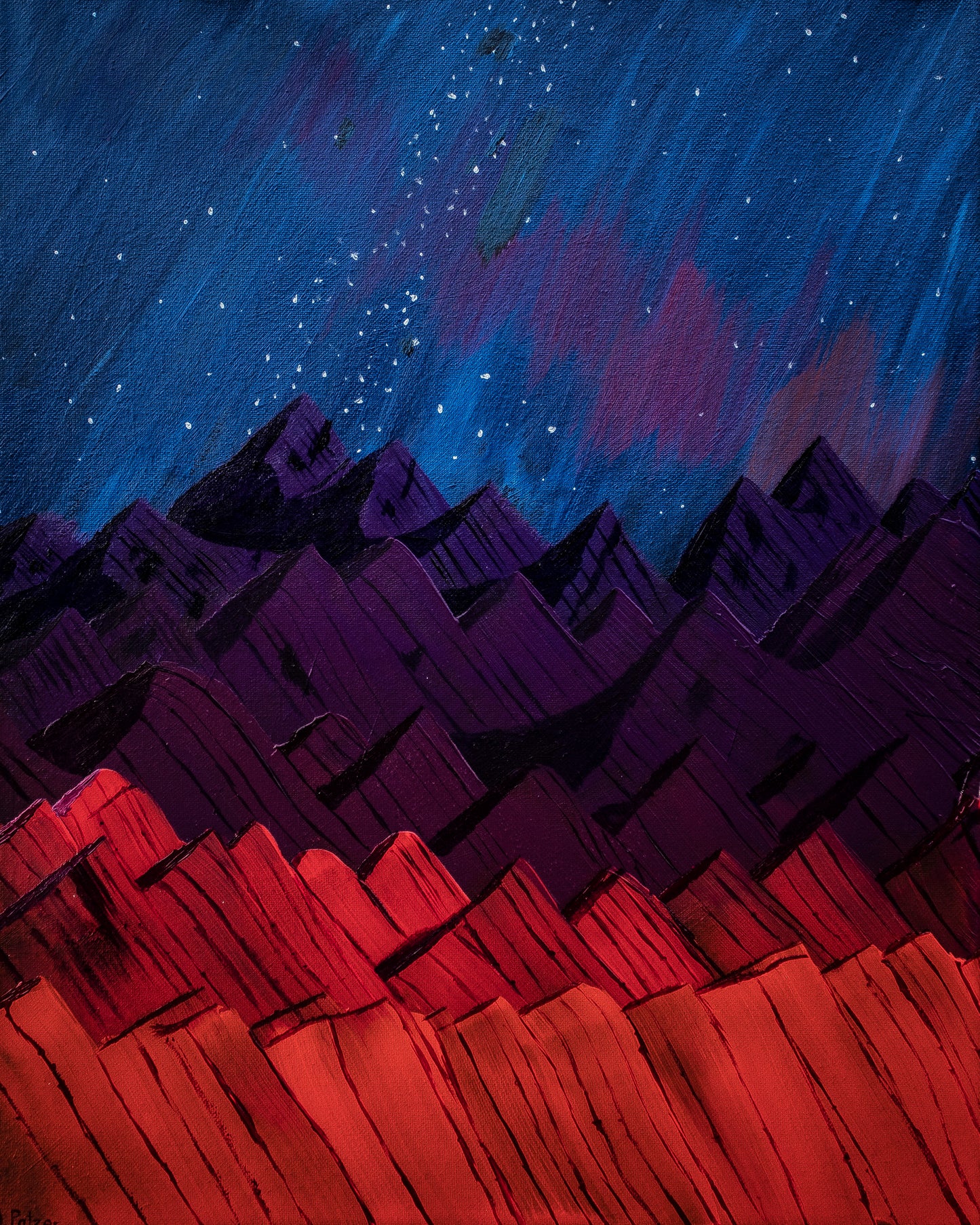 Fluorescent Sunset and Aurora