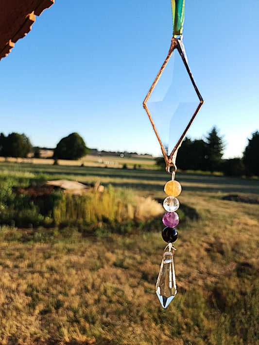 Nonbinary Pride Kite Suncatcher