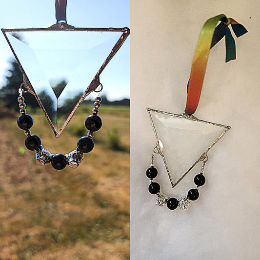 Dual Black Jaguar Suncatcher