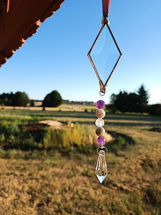 Greysexual Pride Kite Suncatcher