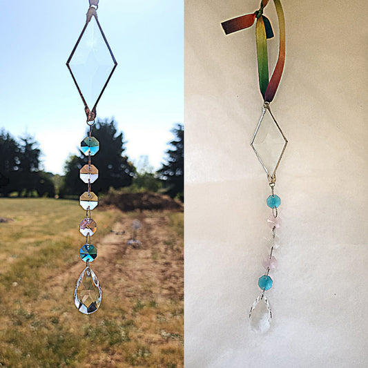 Trans Pride Kite Suncatcher