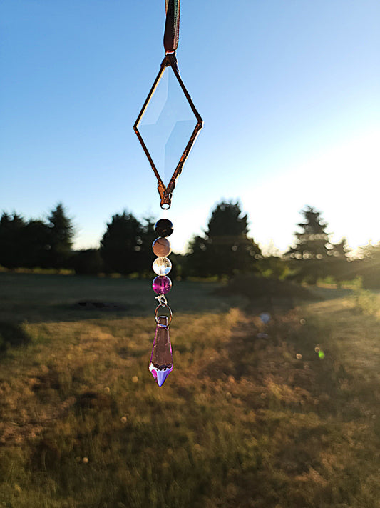 Asexual Pride Kite Suncatcher